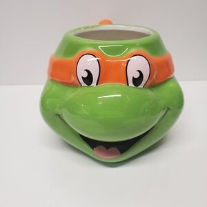TMNT 3D Sculpted Mug – Michelangelo Ceramic Coffee Cup Ninja Turtles Collectible